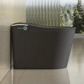 Black Elongated Smart LED Luxury Bidet Toilet with Built in Tank & Voice Control